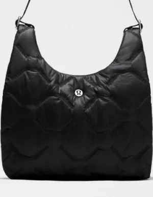 Lululemon Black Quilted Shoulder Hobo Bag thumbnail 1