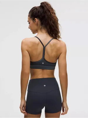NWT Lululemon Flow Y Bra Nulu - Midnight Haze Mini Black Multi - 8 thumbnail 2