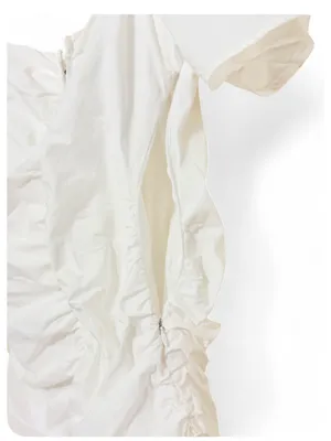 Anthropologie Sanctuary Women’s Puff Sleeve Shirred Poplin Ruched Dress Size 4 thumbnail 13