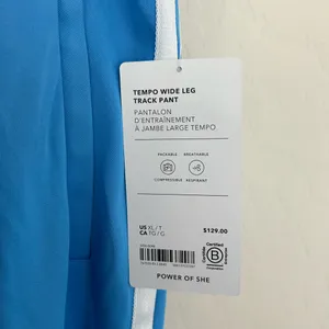 Athleta Tempo Mid Rise Wide Leg Track Pant Blue XL Tall NWT thumbnail 6