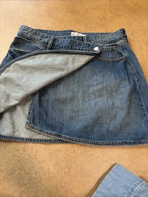 Cello Denim Wrap Mini Skirt - Blue Wash thumbnail 2
