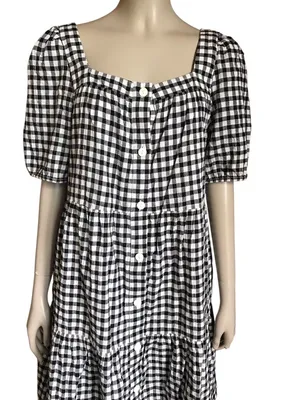 BeachLunchLounge Black and White Gingham Dress thumbnail 3
