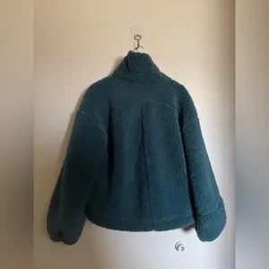 lululemon‎ Cinchable Fleece Zip Up Jacket Sz 6 Green Jasper thumbnail 7