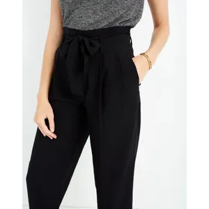 NWT Womens Size 14 Madewell Black Drapey Paperbag Dress Pants NEW thumbnail 3