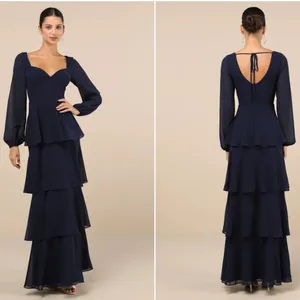 LULU's Elegant Sexy Sophisticated Long Sleeve Romantic Flowy Bridesmaid Maxi thumbnail 2