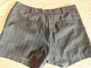 Brandy Melville Black Pinstripe Tailored Shorts Trouser Style thumbnail 2
