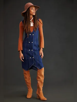 Pilcro Denim Vest Midi Dress thumbnail 5