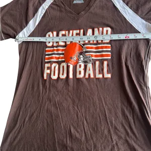 Cleveland Browns NFL Team‎ Apparel Women's V-Neck T-Shirt - Extra Large thumbnail 3