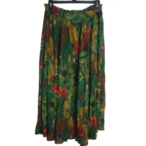 Karen Kane Women's Tropical Floral Maxi Skirt Green Multi Size 10 thumbnail 7