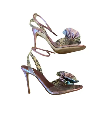 Marc Fisher Geavie High heels Glitter Floral Disco Club Barbie dopamine Whimsy thumbnail 5