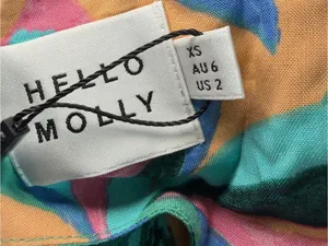 Hello Molly XS Multicolor Off The Shoulder Puff Sleeves Crop Top Tropical Print thumbnail 8