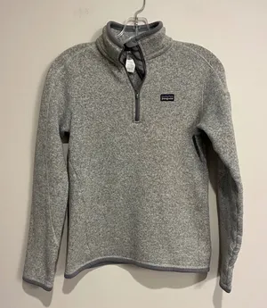 Patagonia Better Sweater 1/4 Zip Pullover Jacket Gray Fleece Womens Small thumbnail 1