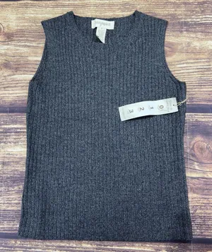 Easy Spirit Wool Blend Sweater Vest Gray Size 0 Preppy Y2K thumbnail 1