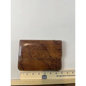 Patricia Nash Map Leather Wallet Brown Size 7x4.5 Vintage Style thumbnail 2
