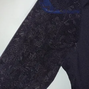Mirella black long lace sleeve leotard M thumbnail 2