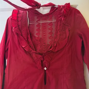 Free People Red Babydoll Dress thumbnail 6