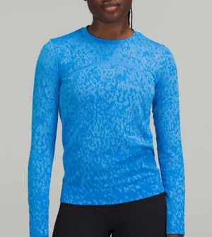 Lululemon Swiftly Relaxed-Fit Blue Print Longsleeve thumbnail 1