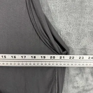 POL Tank Top Charcoal Grey V-Neck Pleated Shoulder Hem Size Large thumbnail 10