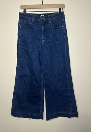 Maeve by Anthropologie dark wash wide leg ankle crop jeans size 28 OBI454557 thumbnail 1
