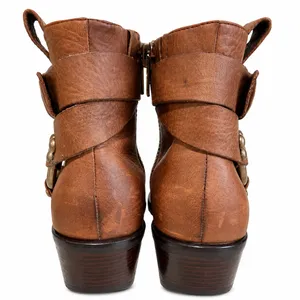 792 Cole Haan G Series Moto Harness Brown Leather Ankle Boots Women’s 7.5 Medium thumbnail 8