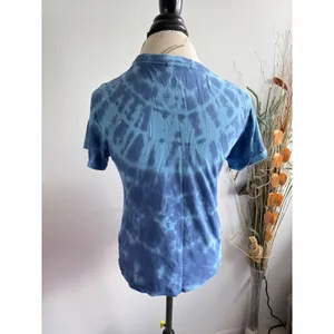 Agolde‎ Mariam Tee Blue Tie Dye Organic Cotton Short Sleeve T-Shirt A7047B Small thumbnail 2