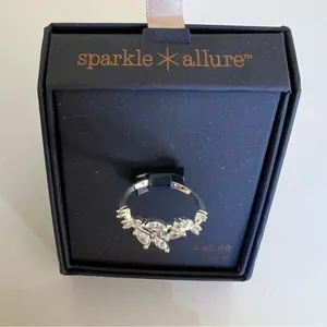 Sparkle Allure Ring Size 9 Cubic‎ Zirconia Pure Silver Plated Vine Design thumbnail 5