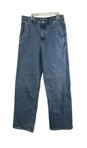 Levi Strauss Signature Sz 8 Heritage High Rise Loose Straight Jeans Light Wash thumbnail 1