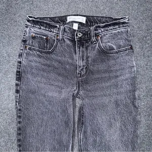 Abercrombie & Fitch Straight Leg Mid Rise Curve Love Black Jeans Sz 25 / 0 LONG thumbnail 4