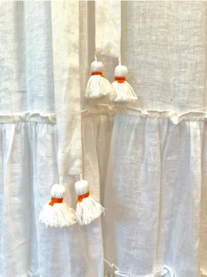 Tory Burch Embroidered Peasant Maxi Dress Cover-up On or Off Shoulder Small thumbnail 10