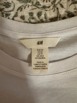 H&M White Eyelet Puff Embroidered Sleeve Top thumbnail 2