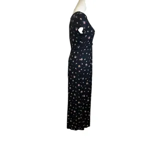 VTG 90s Decked Out Floral Belted Maxi Grunge Whimsigoth Medium Y2K Retro Boho thumbnail 13