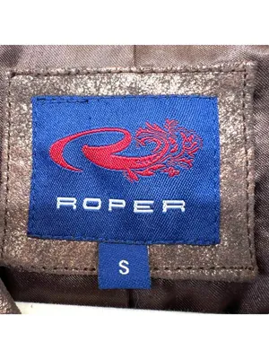 Roper Vintage Leather Jacket Bronze Metallic Full Zip Size Small Western Cowgirl thumbnail 8