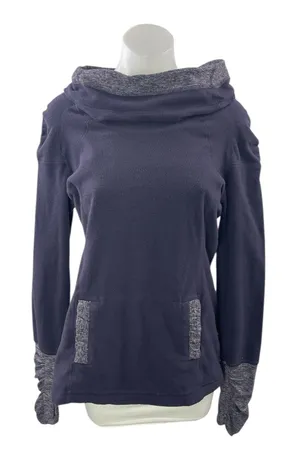 Lululemon Apres Run Pullover Women's Purple Hoodie Hooded Sweater Top Size 10 thumbnail 1