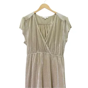 Baltic Born Athena Pleated Maxi Dress Sz XS Champagne Gold Maternity Bridesmaid thumbnail 5