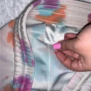 RARE Lululemon Softstream High Rise Short in Tie Dye size 12 Pink Purple Blue thumbnail 6