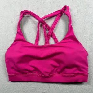 Lululemon Energy Sports Bra Women’s Size 6 Pink Strappy Medium Support Padded thumbnail 1