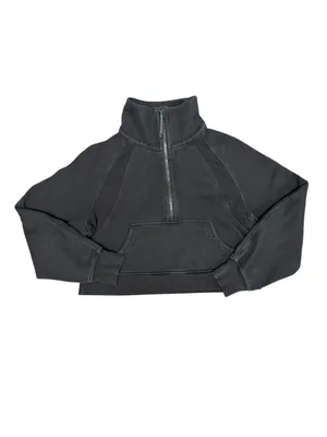 Lululemon Scuba Oversized Funnel Neck Fleece Sweatshirt Black W3FJ6S XS/S thumbnail 6