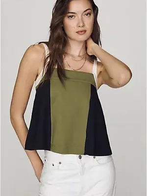 NWT Maeve - Anthropologie- Colorblock Swing Tank - women’s small! thumbnail 1