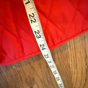 Michael Michael kors red quilted silver clasp jacket size small thumbnail 5