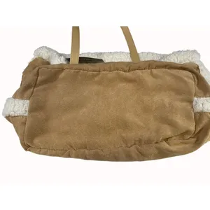Cannon Women's Tan Suede Purse/Shoulder/Tote Bag SKU 5847 thumbnail 3
