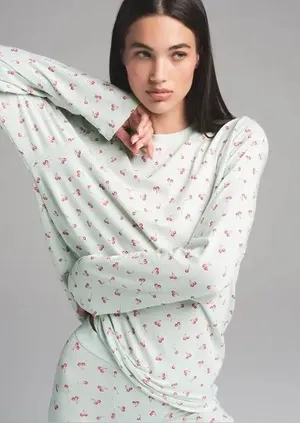 Skims Boyfriend Long Sleeve Tee Size small thumbnail 1