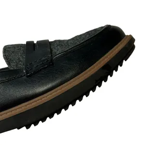 Clarks Women’s Raisie Eletta Loafer Black Leather Tweed 10 Soft Cushion thumbnail 10