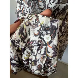 IRO Dress Women Small‎ Ivory Black Chiffon Floral Print Long Sleeve Mini thumbnail 9