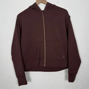 Rhone Women's DreamGlow Full Zip Hoodie Brown Berry Athleisure thumbnail 2