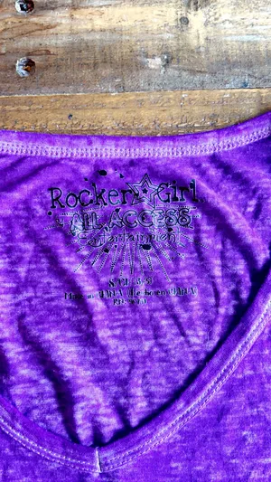 All Access Skeleton Hand Purple Shirt Juniors, Size S (3/5) thumbnail 5