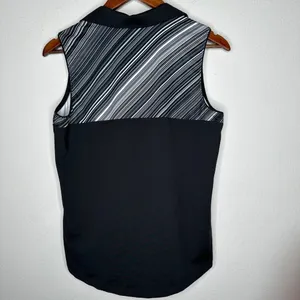 Lady‎ Hagen Empower Collection Stripe Yoke Sleeveless Golf Polo Sz M thumbnail 6
