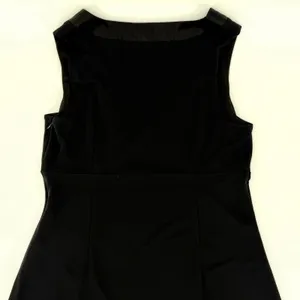 Ann Taylor LOFT Satin Trim Sleeveless A-Line Fit & Flare Little Black Dress Tuxedo Size14 thumbnail 6