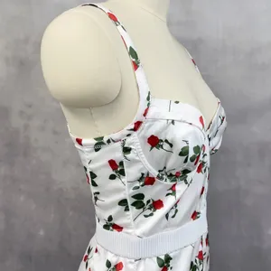 For Love & Lemons Love Song Bustier Mini Dress Size M Satin Rose Coquette Girly thumbnail 7
