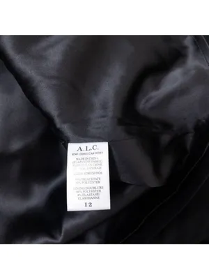 ALC Frank Hazel Crystal Twist Cutout Mini Dress 12 Black Balloon Puff Sleeve Diamond thumbnail 15