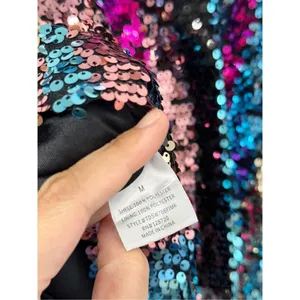 Francesca’s Sequin‎ Cami Top Multicolor Medium V Neck NEW Blue thumbnail 9
